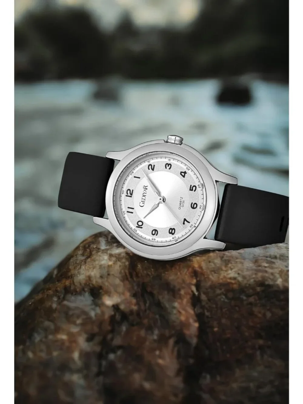 Women's Black Analog Quartz Nurses Variety Soft Silicone Band Waterproof Watch